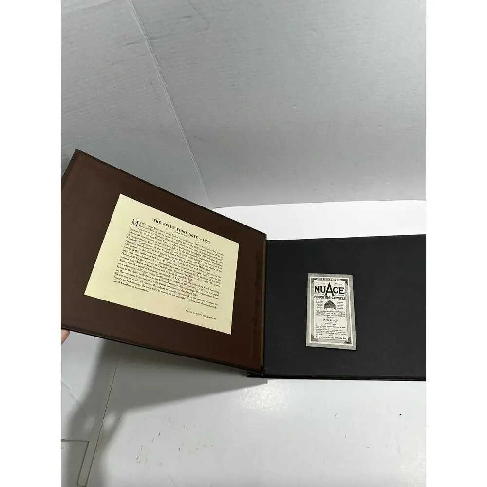 Vintage The Liberty Bells Photo Album w Note + NUACE Photograph Mounting Corners